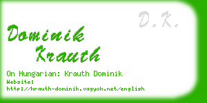 dominik krauth business card